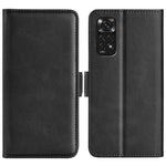 For Xiaomi Redmi Note 11 4G (Qualcomm) / Redmi Note 11S 4G Dual Magnetic Flap Phone Case Textured PU Leather Viewing Stand Wallet Folio Flip Cover