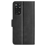 For Xiaomi Redmi Note 11 4G (Qualcomm) / Redmi Note 11S 4G Dual Magnetic Flap Phone Case Textured PU Leather Viewing Stand Wallet Folio Flip Cover