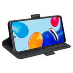 For Xiaomi Redmi Note 11 4G (Qualcomm) / Redmi Note 11S 4G Dual Magnetic Flap Phone Case Textured PU Leather Viewing Stand Wallet Folio Flip Cover