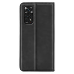 For Xiaomi Redmi Note 11 4G (Qualcomm) / Redmi Note 11S 4G Skin-touch Feeling PU Leather Phone Case Flip Wallet Magnetic Auto-absorbed Stand Cover