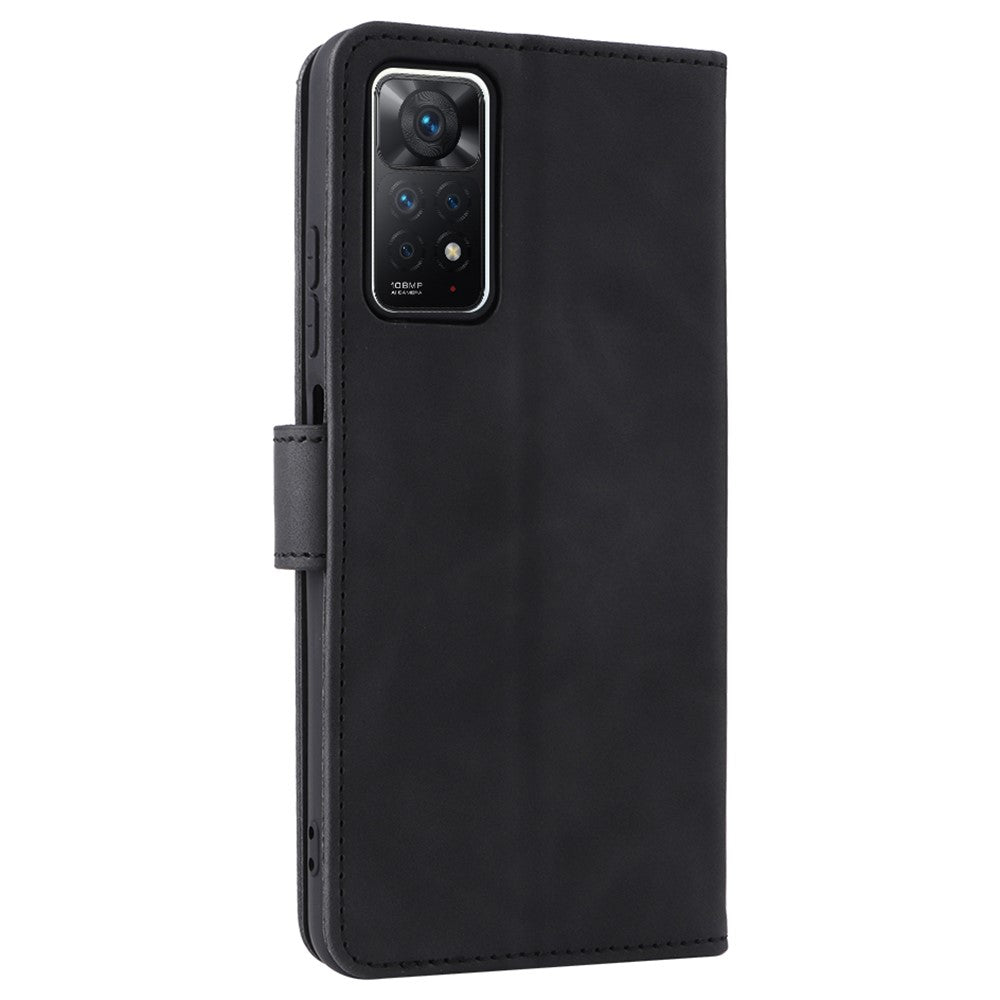 For Xiaomi Redmi Note 12 Pro 4G / 11 Pro 4G (Mediatek) / Note 11 Pro 5G (Qualcomm) Stand Wallet Phone Case Skin-Touch Feeling PU Leather Cover