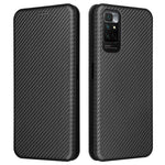 For Xiaomi Redmi Note 11S 4G / Redmi Note 11 4G (Qualcomm) Carbon Fiber Texture PU Leather Case Magnetic Horizontal Flip Stand Cover with Card Slot