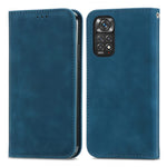 Xiaomi Redmi Note 11S 4G 2022 (Mediatek Helio G96) Retroskal i PU-läder med hudkänsla, korthållare, magnetiskt absorberande stativ, fällbart fodral
