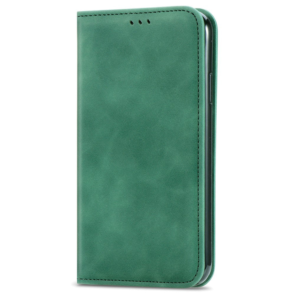 Xiaomi Redmi Note 11S 4G 2022 (Mediatek Helio G96) Retroskal i PU-läder med hudkänsla, korthållare, magnetiskt absorberande stativ, fällbart fodral