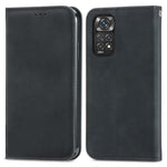 Xiaomi Redmi Note 11S 4G 2022 (Mediatek Helio G96) Retroskal i PU-läder med hudkänsla, korthållare, magnetiskt absorberande stativ, fällbart fodral