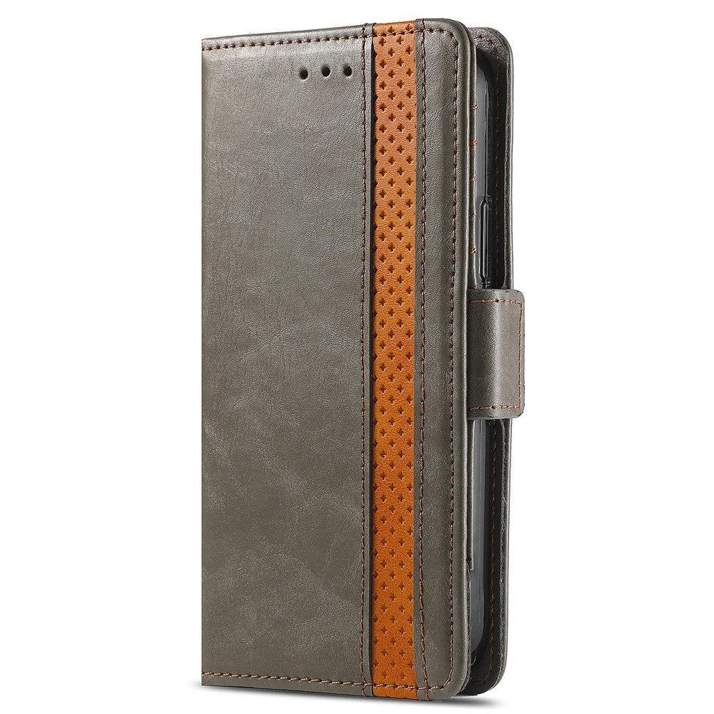 CASENEO 002 Series For Xiaomi Redmi Note 9 Pro/Note 9 Pro Max/Note 9S Splicing PU Leather Case Business Style Anti-drop Flip Folio Wallet Cover with Stand