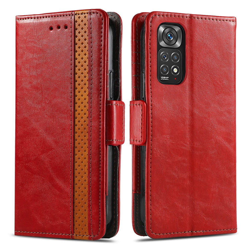 For Xiaomi Redmi Note 11S 4G 2022(Mediatek Helio G96) Phone Cases CASENEO PU Leather Cover Stand with RFID Blocking Wallet