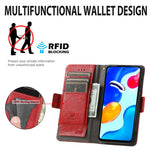 For Xiaomi Redmi Note 11S 4G 2022(Mediatek Helio G96) Phone Cases CASENEO PU Leather Cover Stand with RFID Blocking Wallet