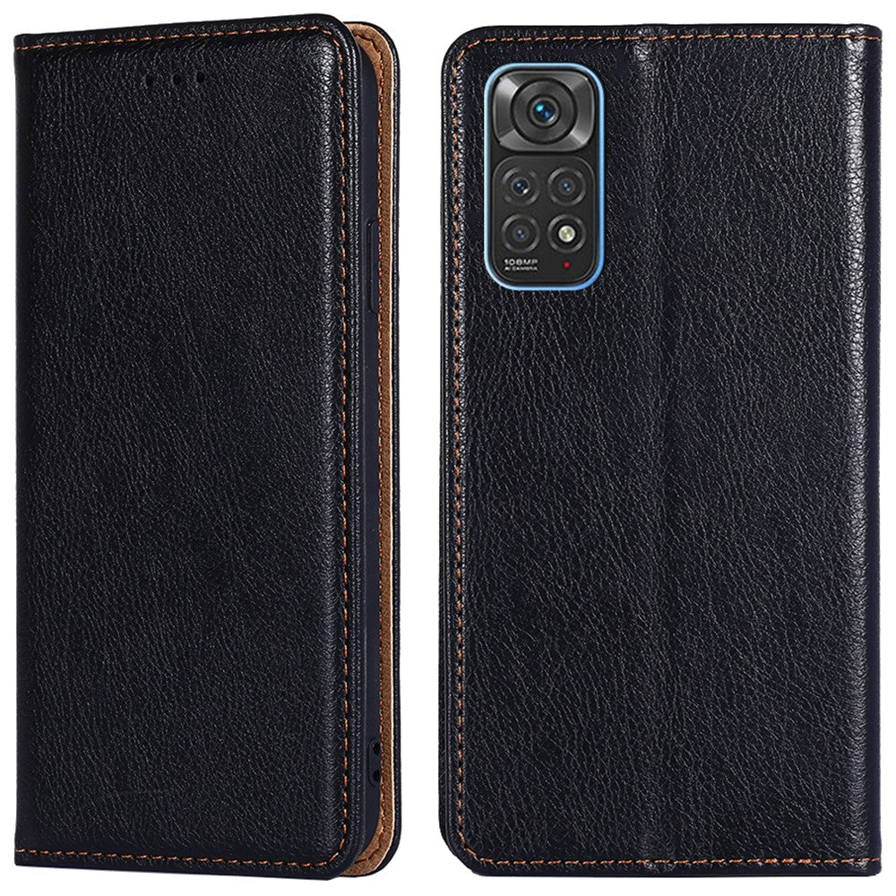 Xiaomi Redmi Note 11 4G (Qualcomm) / Redmi Note 11S 4G PU-läder plånboksfodral stativfunktion magnetisk självabsorberande stötsäker vikbart fodral bokomslag