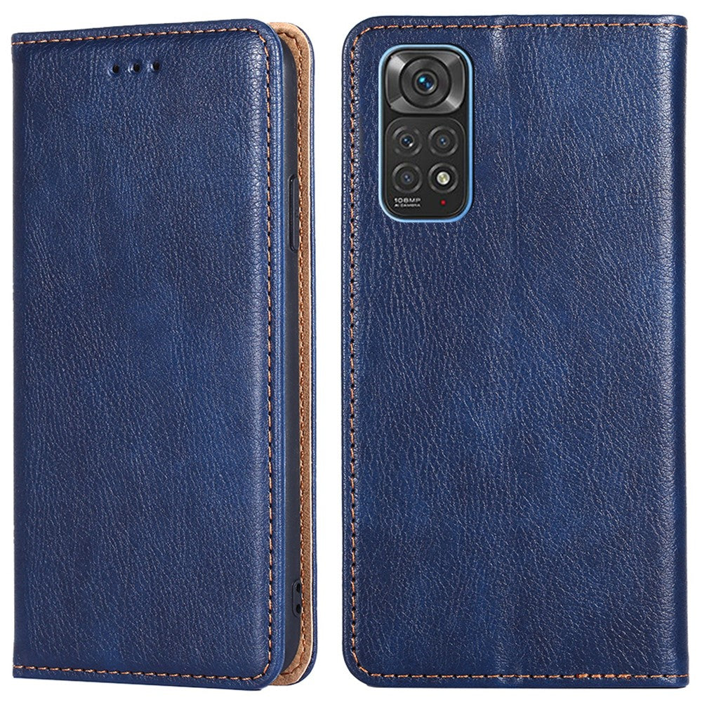 Xiaomi Redmi Note 11 4G (Qualcomm) / Redmi Note 11S 4G PU-läder plånboksfodral stativfunktion magnetisk självabsorberande stötsäker vikbart fodral bokomslag