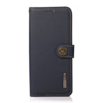 KHAZNEH for Xiaomi Redmi Note 12 Pro 4G / 11 Pro 4G (MediaTek) / Note 11 Pro 5G (Qualcomm) RFID Blocking Fully Wrapped Genuine Leather Shell with Wallet and Stand