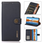 KHAZNEH for Xiaomi Redmi Note 12 Pro 4G / 11 Pro 4G (MediaTek) / Note 11 Pro 5G (Qualcomm) RFID Blocking Fully Wrapped Genuine Leather Shell with Wallet and Stand