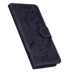 For Xiaomi Redmi Note 11S 4G / Redmi Note 11 4G (Qualcomm) Tiger Pattern Imprinted PU Leather Shockproof Wallet Case Magnetic Folio TPU Bumper Protector Cover