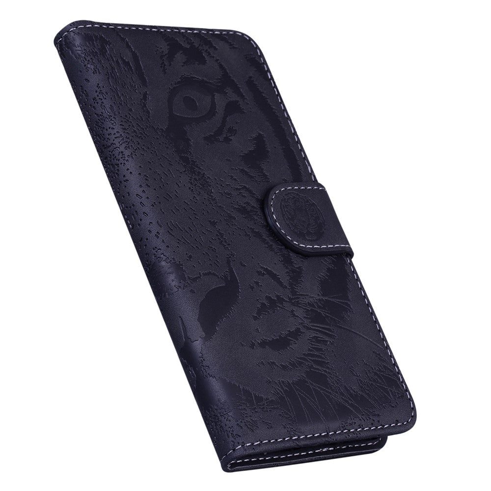 For Xiaomi Redmi Note 11S 4G / Redmi Note 11 4G (Qualcomm) Tiger Pattern Imprinted PU Leather Shockproof Wallet Case Magnetic Folio TPU Bumper Protector Cover