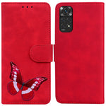 Xiaomi Redmi Note 11S 4G / Redmi Note 11 4G (Qualcomm) Fjärilsmönster Tryck PU-läder Magnetiskt Fodral Stativ Plånbok Hud Beröringskänslighet Stötsäkert Flipfodral