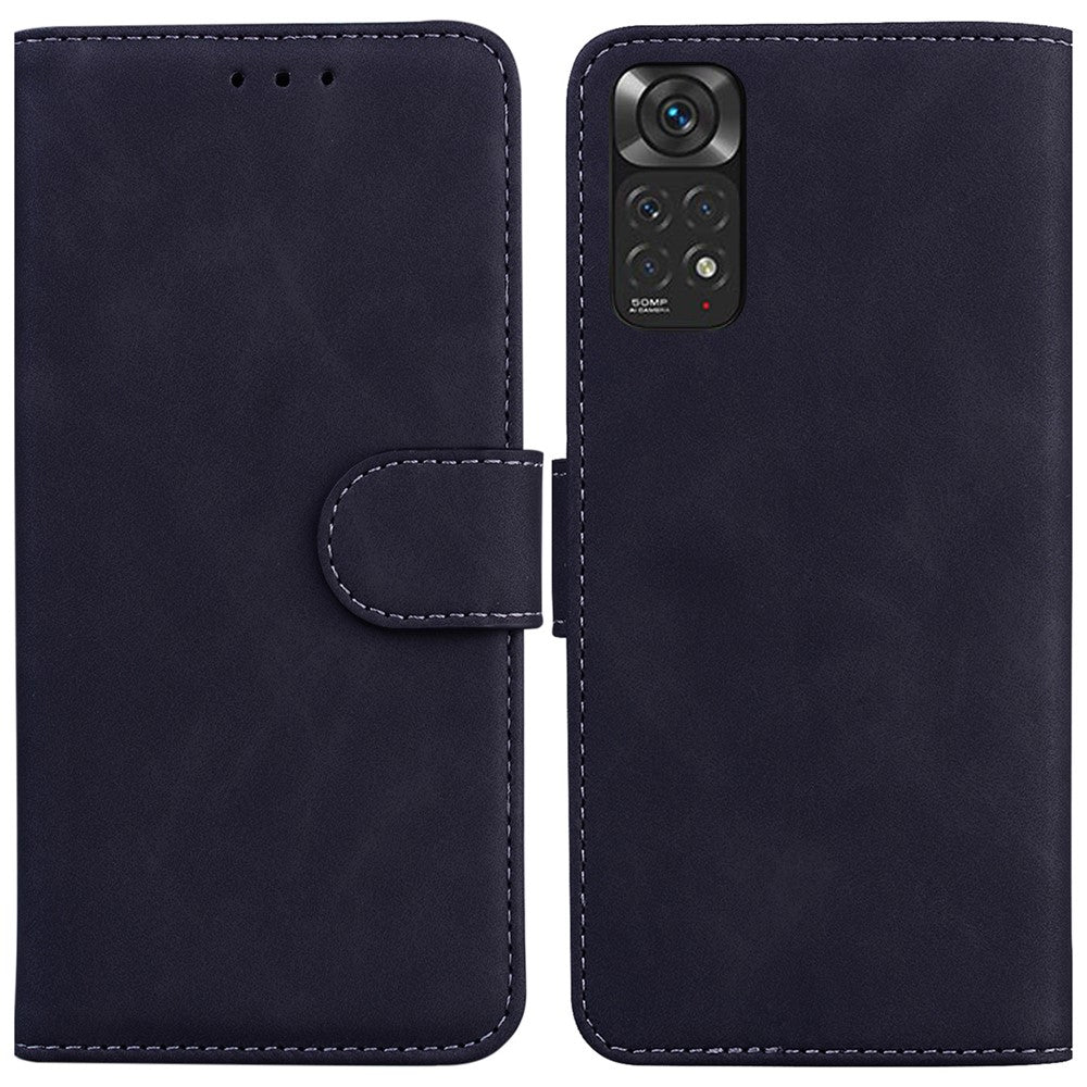 For Xiaomi Redmi Note 11S 4G / Redmi Note 11 4G (Qualcomm) PU Leather Wallet Flip Cover Horizontal Viewing Stand Anti-Fall Phone Case