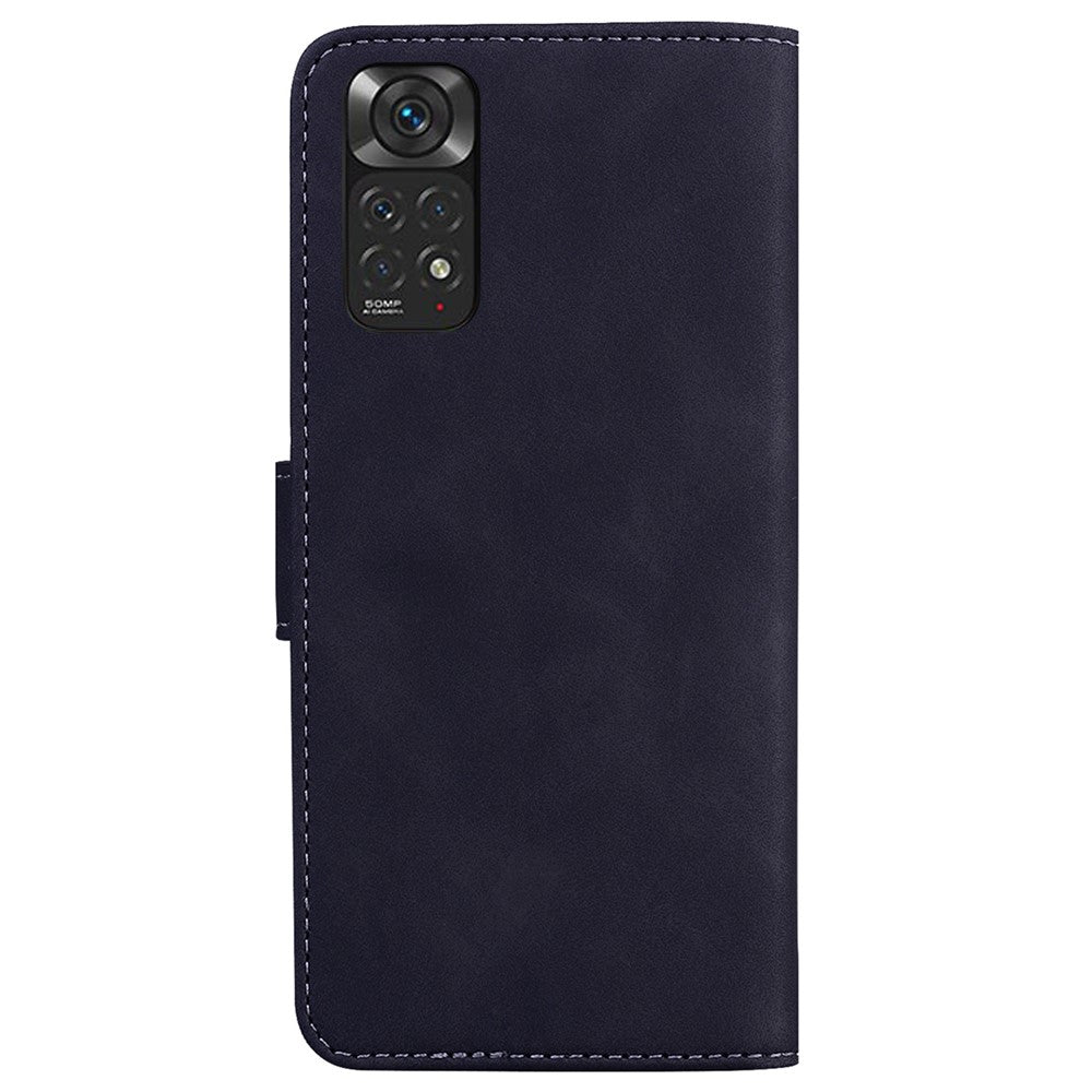 For Xiaomi Redmi Note 11S 4G / Redmi Note 11 4G (Qualcomm) PU Leather Wallet Flip Cover Horizontal Viewing Stand Anti-Fall Phone Case