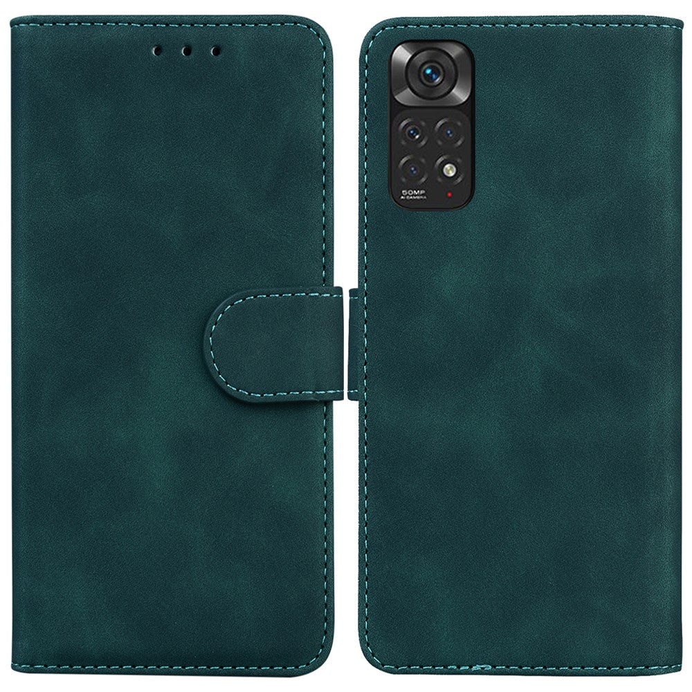 Xiaomi Redmi Note 11S 4G / Redmi Note 11 4G (Qualcomm) PU-läder plånboksfodral med fällbart skydd, horisontellt stativ, fallskyddande mobilfodral
