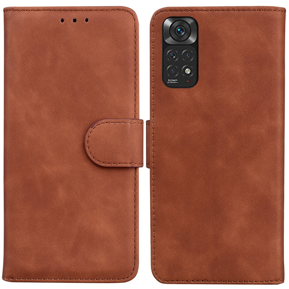 Xiaomi Redmi Note 11S 4G / Redmi Note 11 4G (Qualcomm) PU-läder plånboksfodral med fällbart skydd, horisontellt stativ, fallskyddande mobilfodral