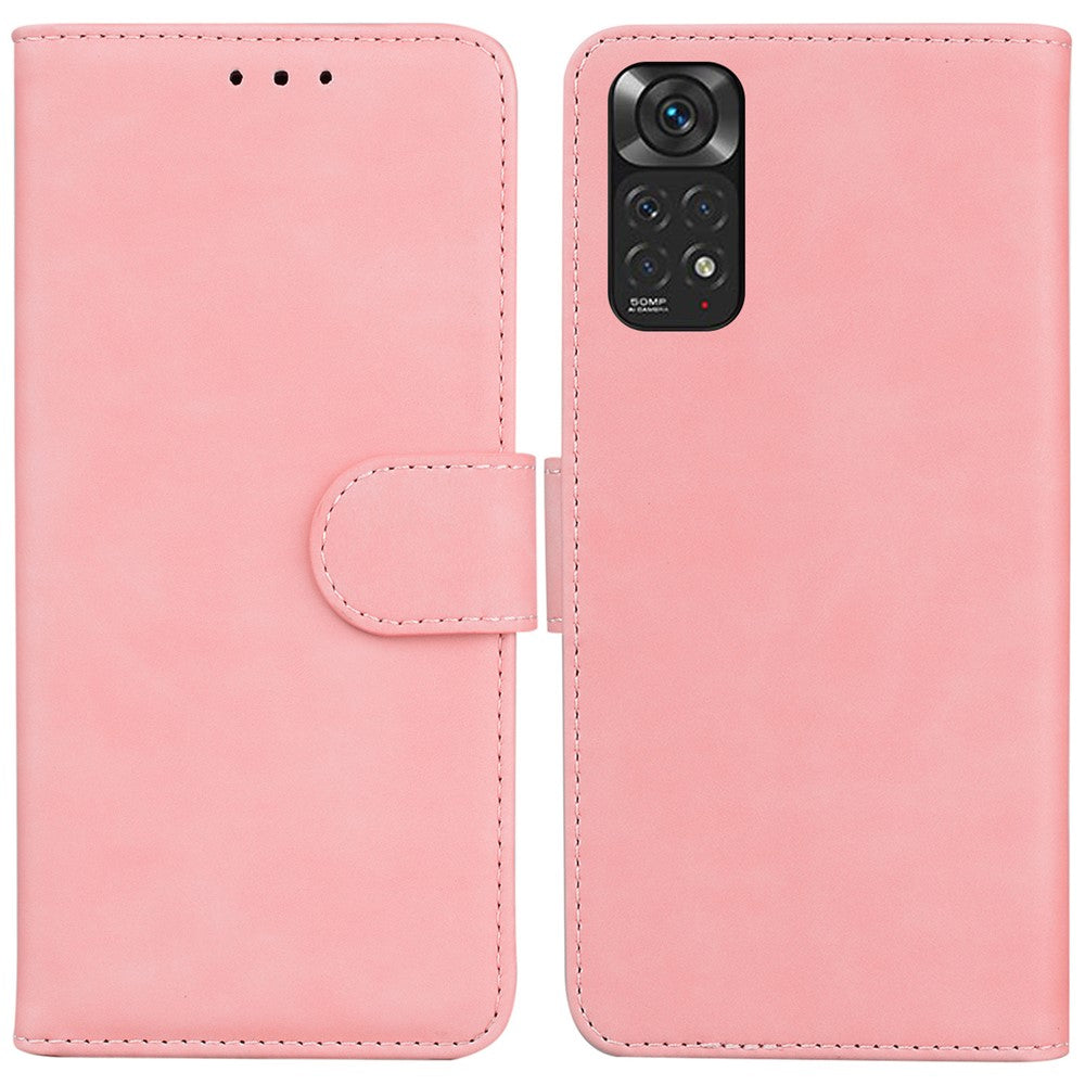 For Xiaomi Redmi Note 11S 4G / Redmi Note 11 4G (Qualcomm) PU Leather Wallet Flip Cover Horizontal Viewing Stand Anti-Fall Phone Case