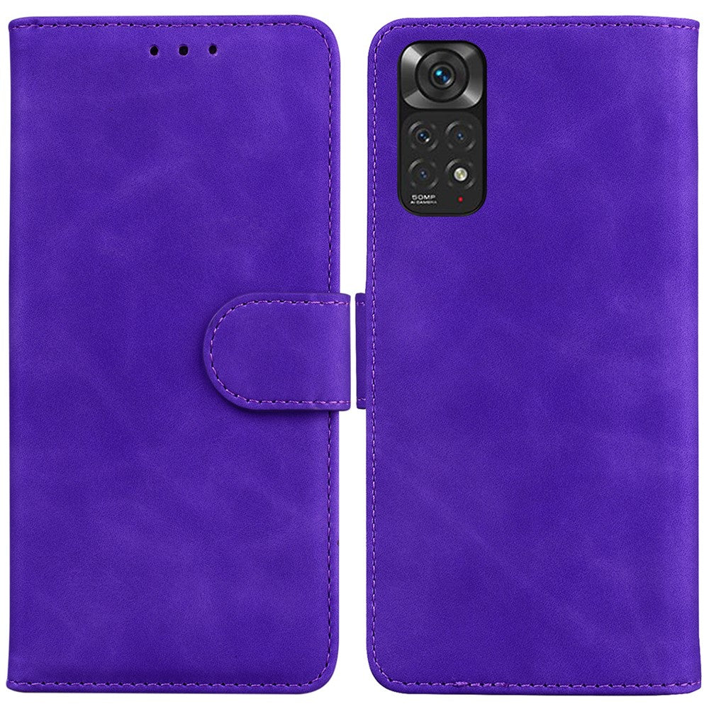 Xiaomi Redmi Note 11S 4G / Redmi Note 11 4G (Qualcomm) PU-läder plånboksfodral med fällbart skydd, horisontellt stativ, fallskyddande mobilfodral