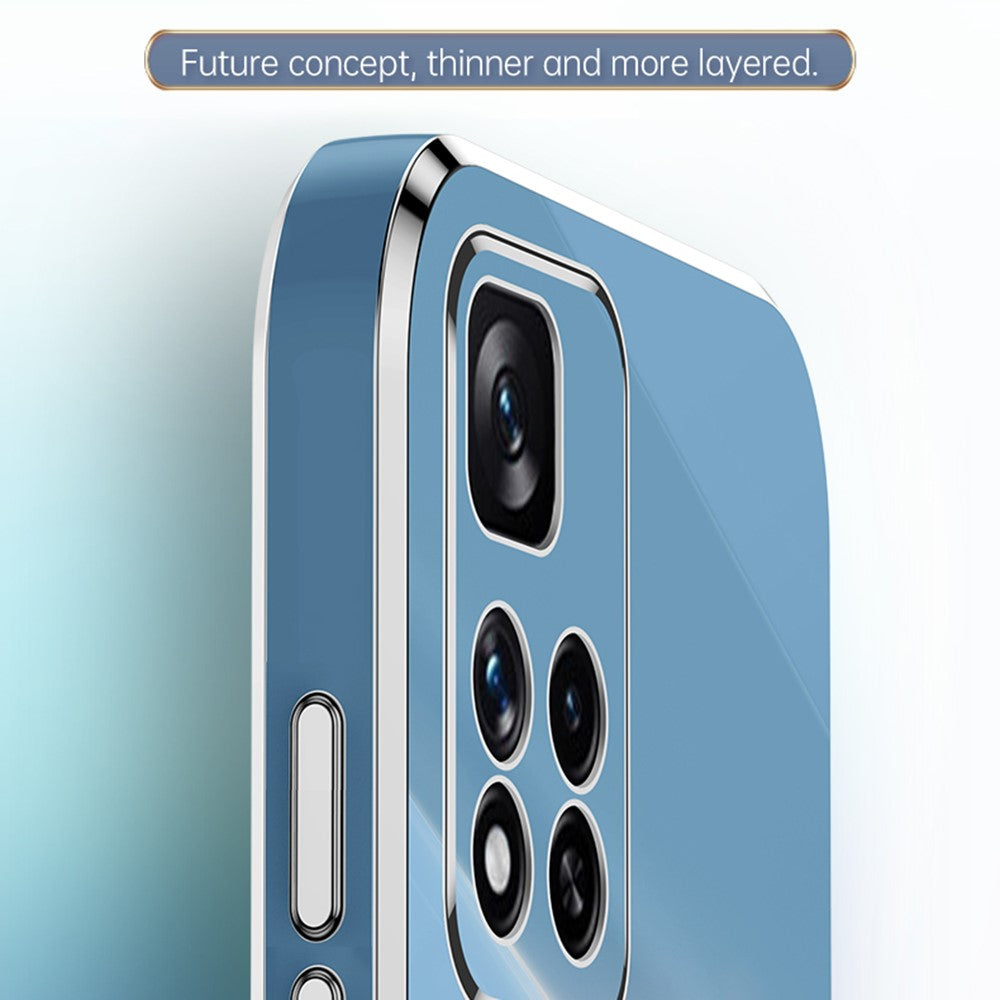 XINLI för Xiaomi Redmi Note 11 Pro 5G (Kina) (MediaTek)/Note 11 Pro+ 5G Precisionslinsutskärning TPU Smartphone Stötsäkert Skal Snyggt Galvaniserat Mobilskal med Guldkant