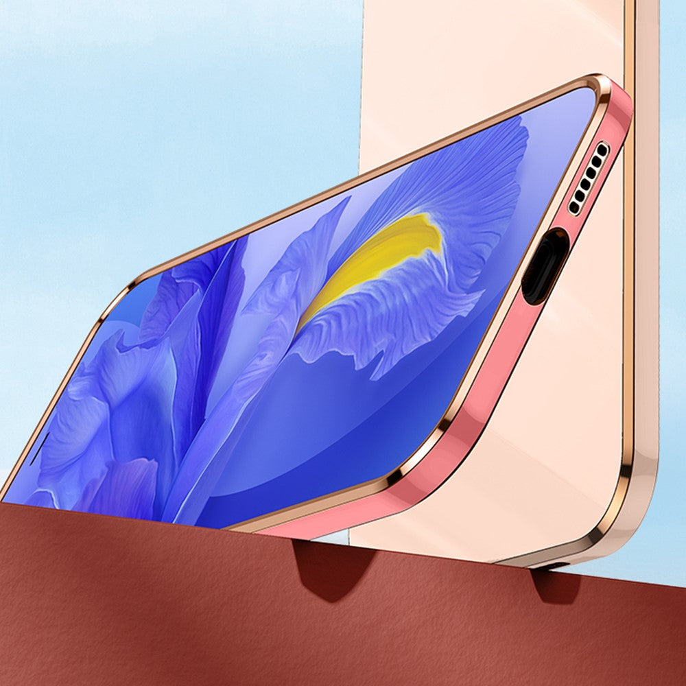 XINLI för Xiaomi Redmi Note 11 Pro 5G (Kina) (MediaTek)/Note 11 Pro+ 5G Precisionslinsutskärning TPU Smartphone Stötsäkert Skal Snyggt Galvaniserat Mobilskal med Guldkant