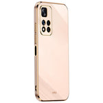 XINLI för Xiaomi Redmi Note 11 Pro 5G (Kina) (MediaTek)/Note 11 Pro+ 5G Precisionslinsutskärning TPU Smartphone Stötsäkert Skal Snyggt Galvaniserat Mobilskal med Guldkant
