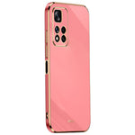 XINLI för Xiaomi Redmi Note 11 Pro 5G (Kina) (MediaTek)/Note 11 Pro+ 5G Precisionslinsutskärning TPU Smartphone Stötsäkert Skal Snyggt Galvaniserat Mobilskal med Guldkant