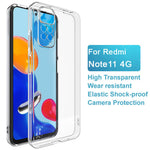 IMAK UX-5 Series Phone Case for Xiaomi Redmi Note 11 4G (Qualcomm) / Redmi Note 11S 4G, Transparent TPU Shockproof Cover