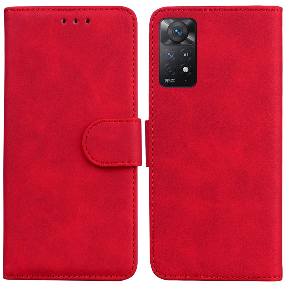 Xiaomi Redmi Note 12 Pro 4G / 11 Pro 4G (MediaTek) / Note 11 Pro 5G (Qualcomm) PU-läder plånboksfodral med full skyddsfunktion, stativ, mobilskal