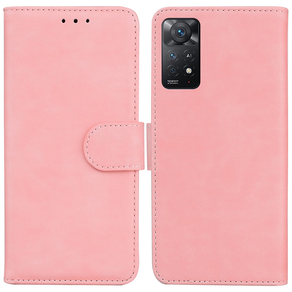 Xiaomi Redmi Note 12 Pro 4G / 11 Pro 4G (MediaTek) / Note 11 Pro 5G (Qualcomm) PU-läder plånboksfodral med full skyddsfunktion, stativ, mobilskal