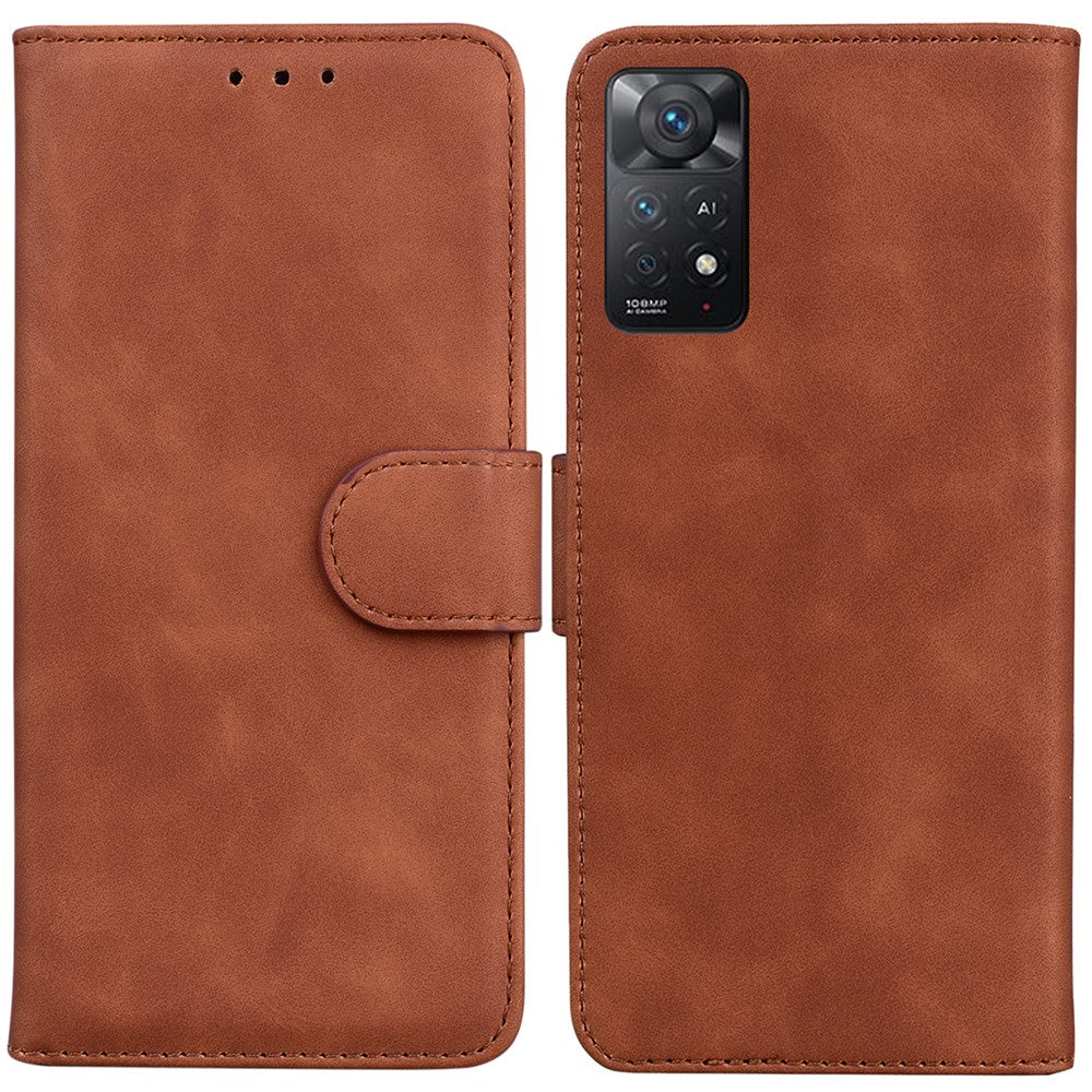 Xiaomi Redmi Note 12 Pro 4G / 11 Pro 4G (MediaTek) / Note 11 Pro 5G (Qualcomm) PU-läder plånboksfodral med full skyddsfunktion, stativ, mobilskal