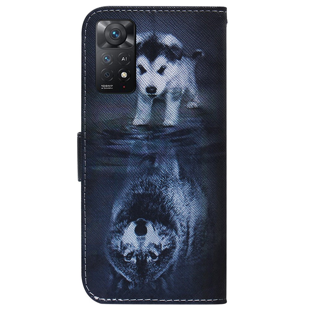 Xiaomi Redmi Note 12 Pro 4G / 11 Pro 4G (MediaTek) / Note 11 Pro 5G (Qualcomm) Magnetiskt stängningsmönstertryck PU-läder Folio Flip-fodral Plånboksfodral med stativfunktion mobilskydd