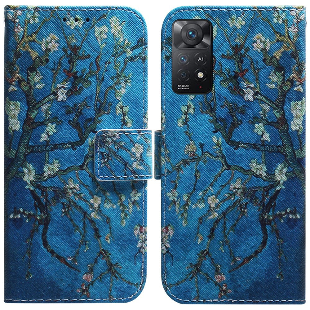 Xiaomi Redmi Note 12 Pro 4G / 11 Pro 4G (MediaTek) / Note 11 Pro 5G (Qualcomm) Magnetiskt stängningsmönstertryck PU-läder Folio Flip-fodral Plånboksfodral med stativfunktion mobilskydd