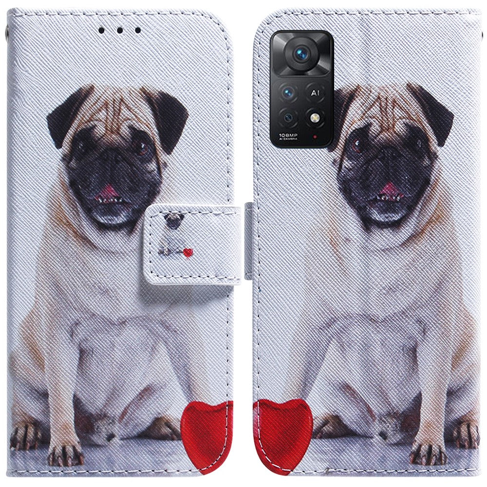 Xiaomi Redmi Note 12 Pro 4G / 11 Pro 4G (MediaTek) / Note 11 Pro 5G (Qualcomm) Magnetiskt stängningsmönstertryck PU-läder Folio Flip-fodral Plånboksfodral med stativfunktion mobilskydd