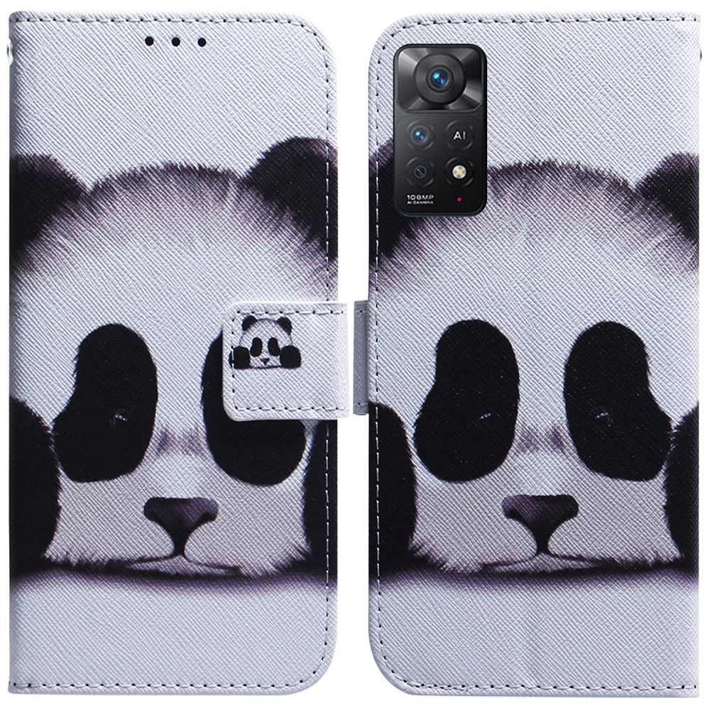 Xiaomi Redmi Note 12 Pro 4G / 11 Pro 4G (MediaTek) / Note 11 Pro 5G (Qualcomm) Magnetiskt stängningsmönstertryck PU-läder Folio Flip-fodral Plånboksfodral med stativfunktion mobilskydd