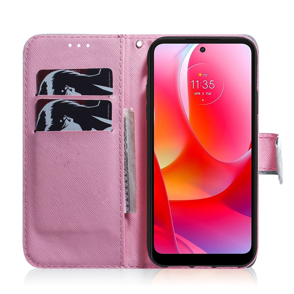 Xiaomi Redmi Note 11S 4G / Redmi Note 11 4G (Qualcomm) Plånboksfodral med mönstertryck, PU-läder, stativfunktion, fällbart fodral
