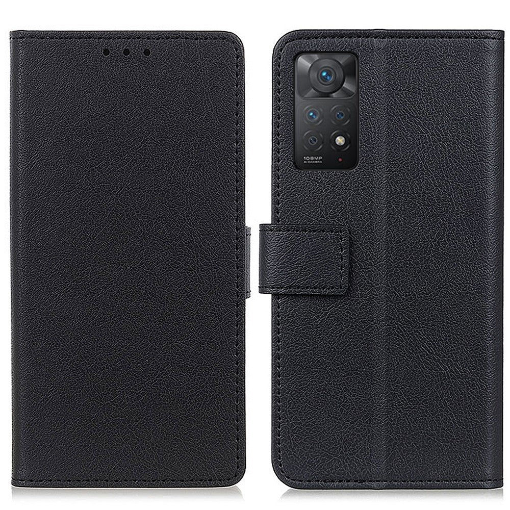 For Xiaomi Redmi Note 12 Pro 4G / 11 Pro 4G (MediaTek) / Note 11 Pro 5G (Qualcomm) PU Leather Magnetic Clasp Phone Case Wallet Stand Folio Flip Cover