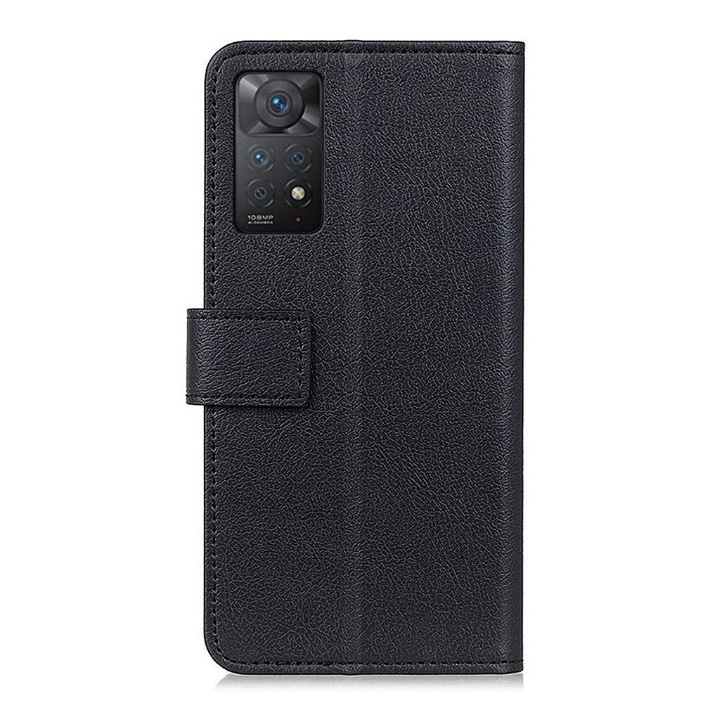 For Xiaomi Redmi Note 12 Pro 4G / 11 Pro 4G (MediaTek) / Note 11 Pro 5G (Qualcomm) PU Leather Magnetic Clasp Phone Case Wallet Stand Folio Flip Cover
