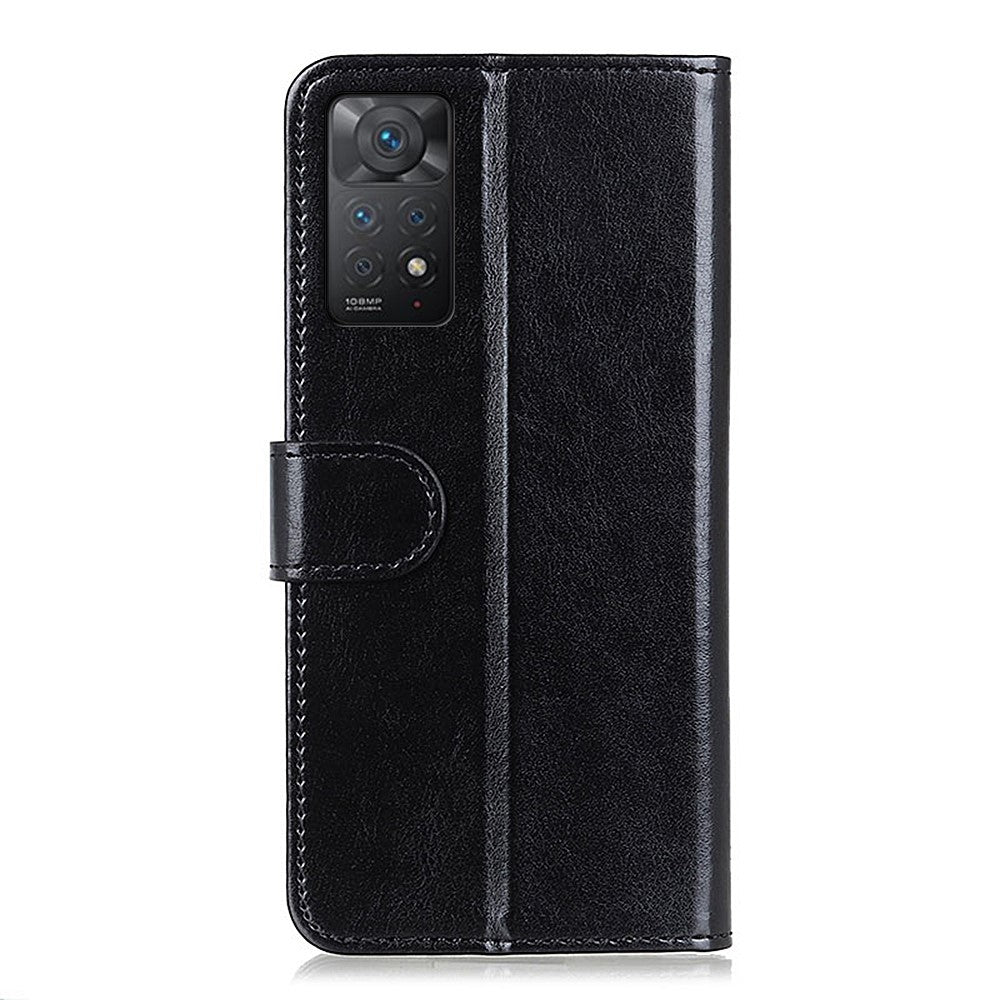 Xiaomi Redmi Note 12 Pro 4G / 11 Pro 4G (MediaTek) / Note 11 Pro 5G (Qualcomm) Crazy Horse Texture Läderfodral Magnetiskt Stängande Kortplatser Stativ Bok Stötsäkert Skydd