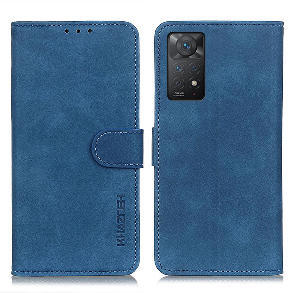 KHAZNEH För Xiaomi Redmi Note 12 Pro 4G / 11 Pro 4G (MediaTek) / Note 11 Pro 5G (Qualcomm) Retro PU-lädermobilskal Dubbelsidigt magnetiskt spänne Plånboksfodral