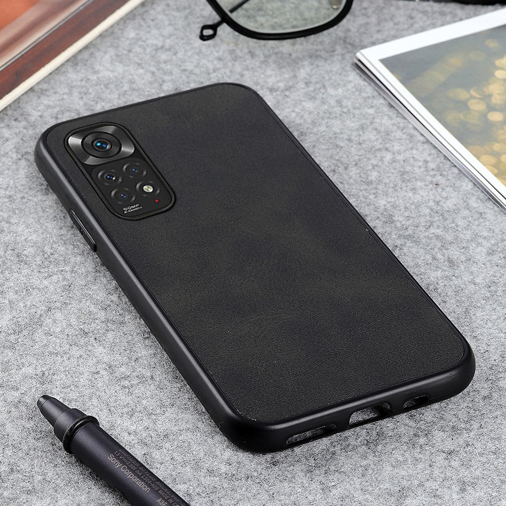 For Xiaomi Redmi Note 11 4G (Qualcomm)/Note 11S 4G Bi-color Textured PU Leather Coated TPU + PC Phone Case
