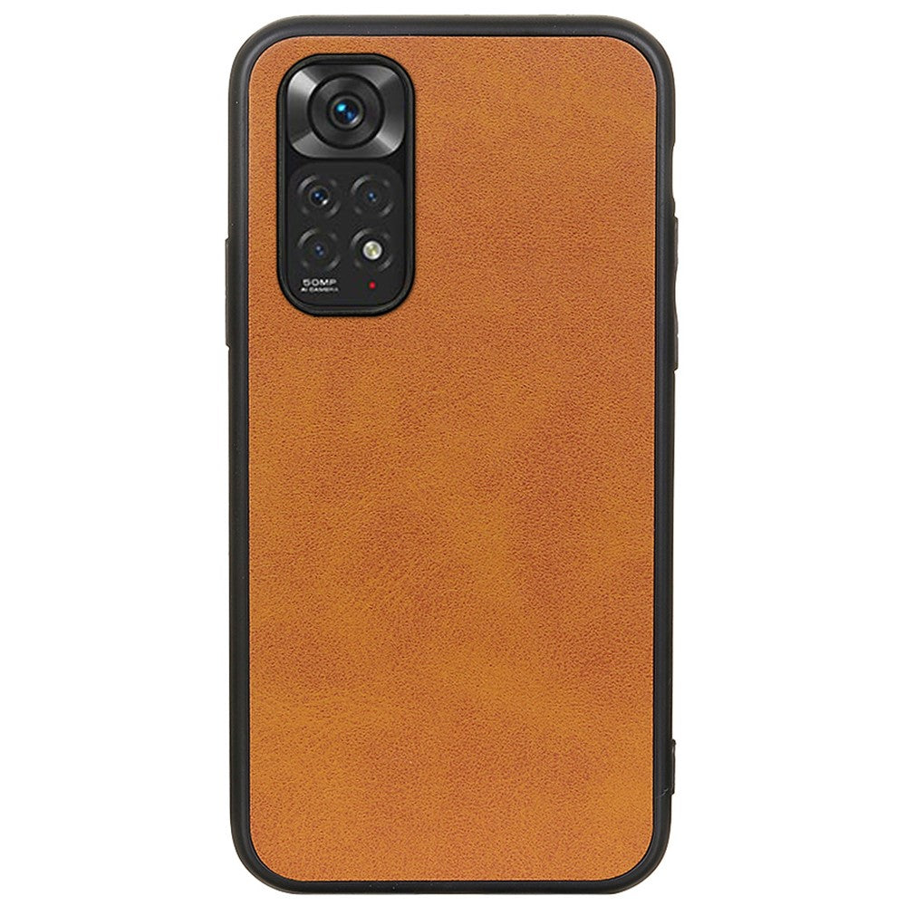 Xiaomi Redmi Note 11 4G (Qualcomm)/Note 11S 4G Tvåfärgat texturerat PU-läderbelagt TPU + PC-mobilskal