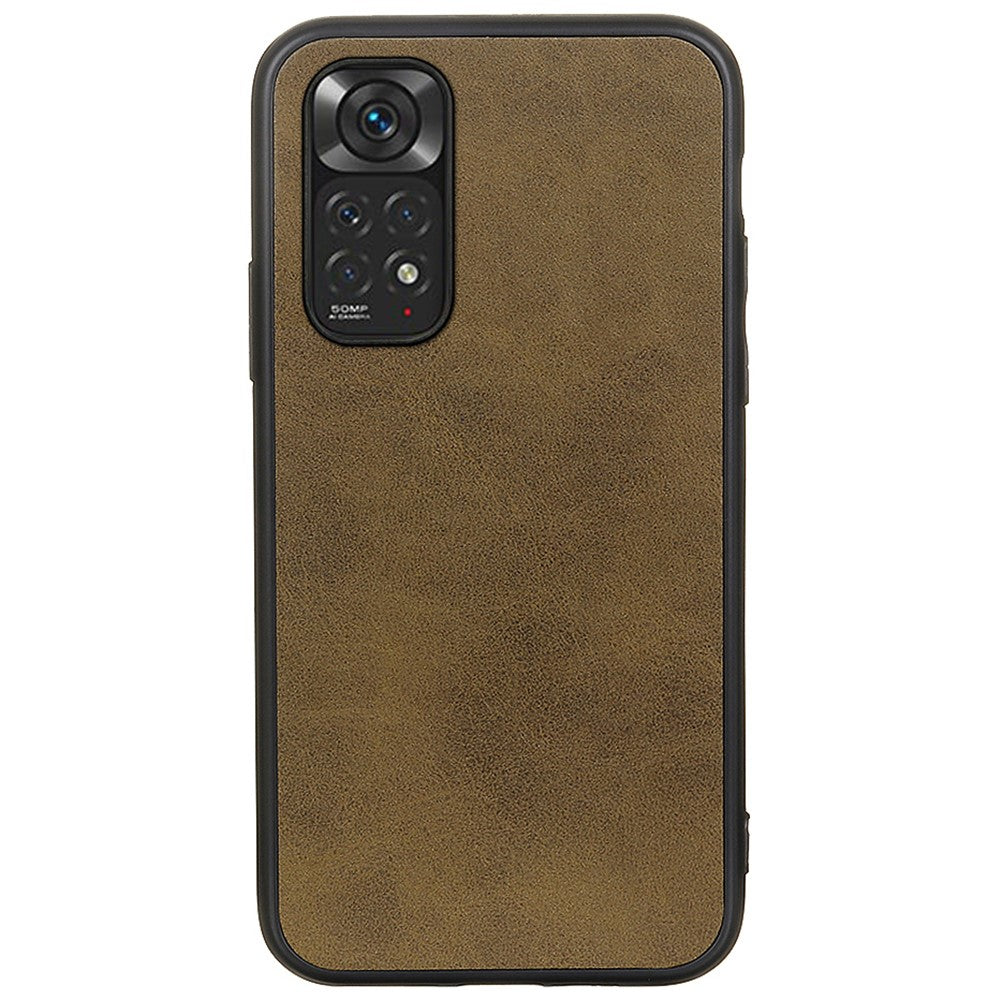 Xiaomi Redmi Note 11 4G (Qualcomm)/Note 11S 4G Tvåfärgat texturerat PU-läderbelagt TPU + PC-mobilskal