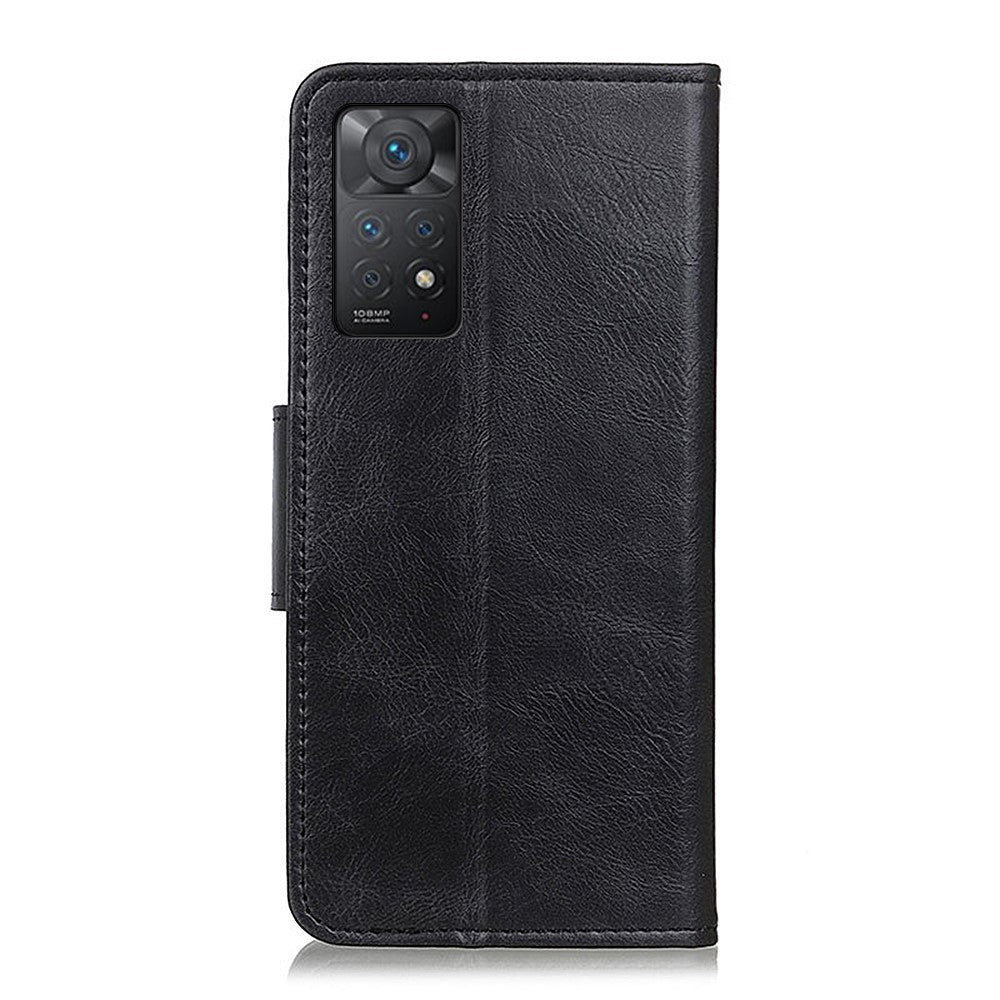 Xiaomi Redmi Note 12 Pro 4G / 11 Pro 4G (MediaTek) / Note 11 Pro 5G (Qualcomm) PU-läder med full skyddsfunktion, Crazy Horse-textur, fallskyddsskal med plånboksställ