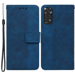 Xiaomi Redmi Note 11 4G (Qualcomm)/Note 11S 4G, vikbart stativ, tryckgeometri, PU-läder, plånboksfodral med magnetisk stängning