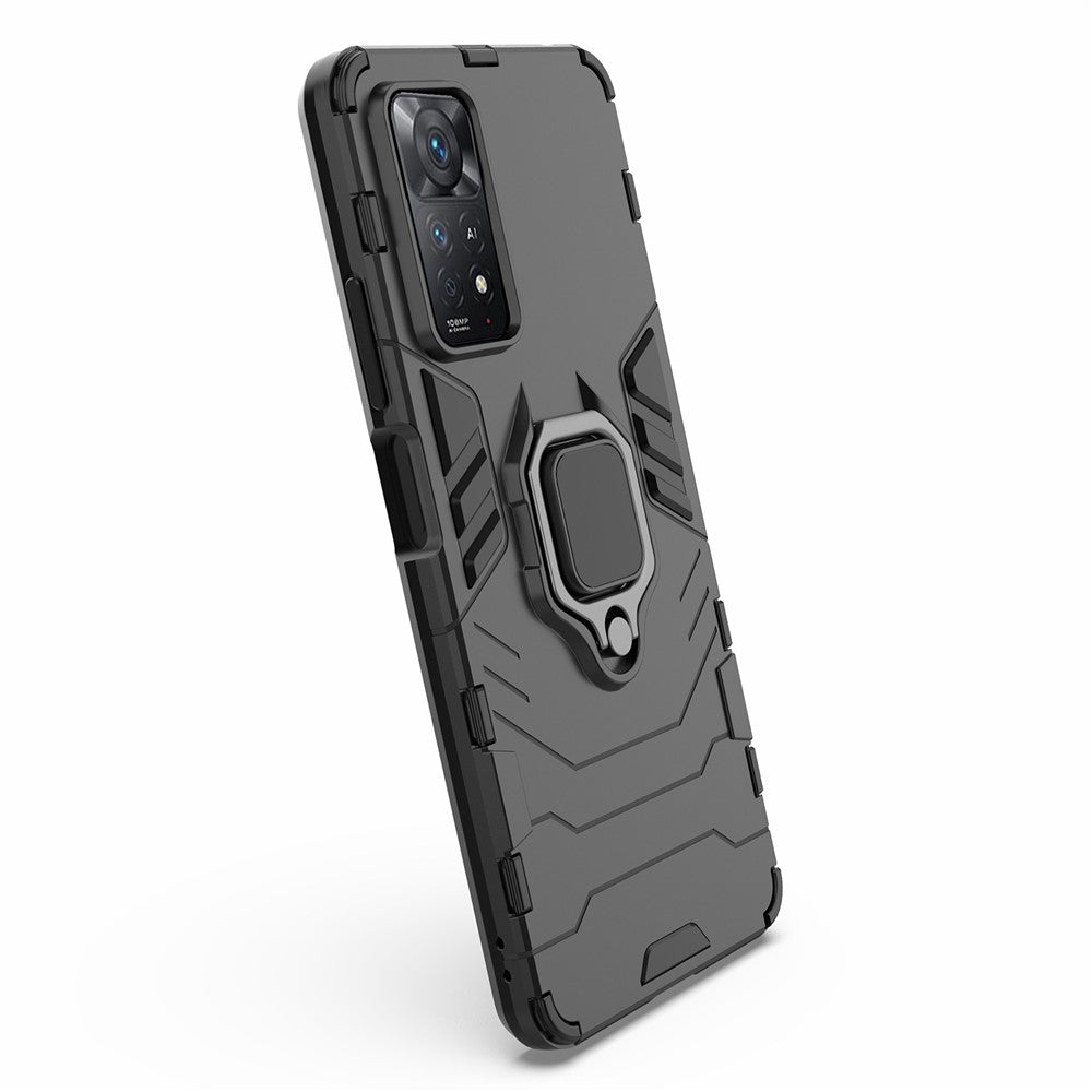 For Xiaomi Redmi Note 12 Pro 4G / 11 Pro 4G (MediaTek) / Note 11 Pro 5G (Qualcomm) Back Case Ring Kickstand Soft TPU+Hard PC Shockproof Protective Phone Cover
