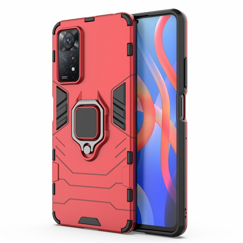 For Xiaomi Redmi Note 12 Pro 4G / 11 Pro 4G (MediaTek) / Note 11 Pro 5G (Qualcomm) Back Case Ring Kickstand Soft TPU+Hard PC Shockproof Protective Phone Cover
