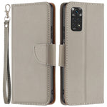 Xiaomi Redmi Note 11 4G (Qualcomm) Litchi Texture PU Läder Plånboksfodral Enfärgat Stativ Mobilmobilfodral